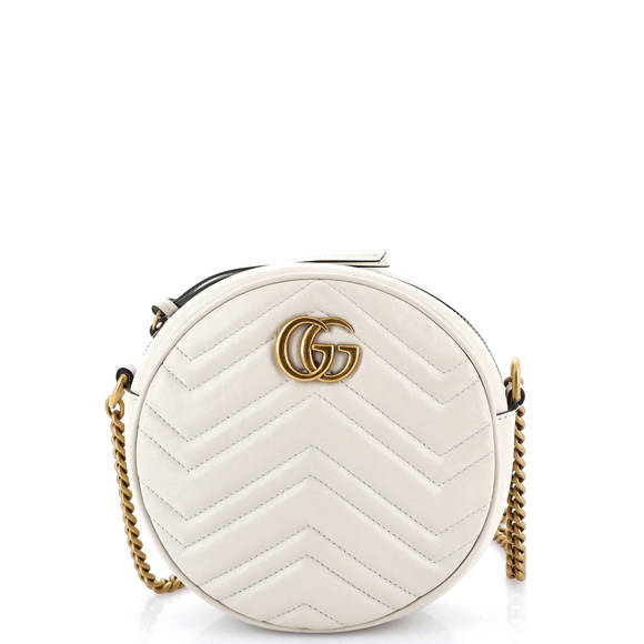 Gucci Handbags - Gucci Mini GG Marmont Round Shoulder Bag Matelasse Leather